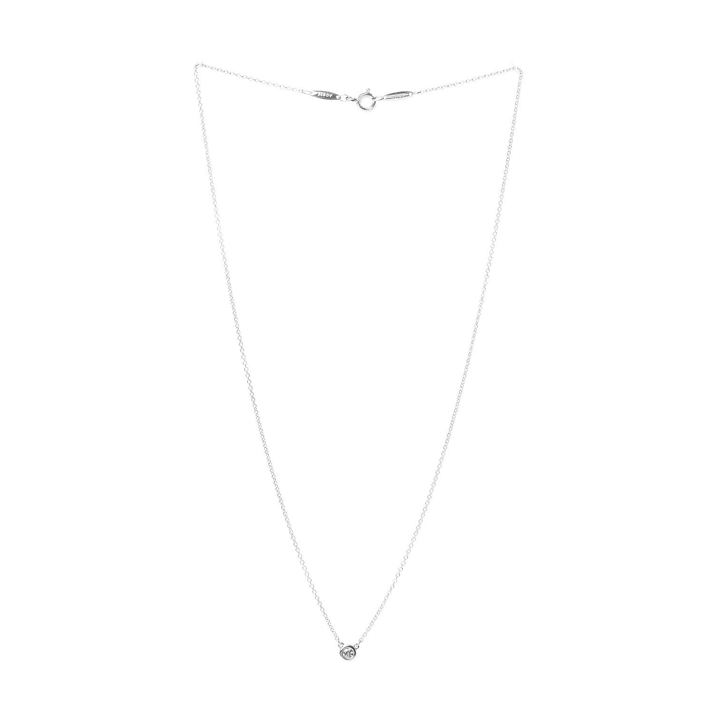 Sterling Silver Diamond .07ct Elsa Peretti Diamonds by the Yard Pendant Necklace