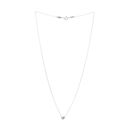 Tiffany Sterling Silver Diamond .07ct Elsa Peretti Diamonds by the Yard Pendant Necklace 3 of 4