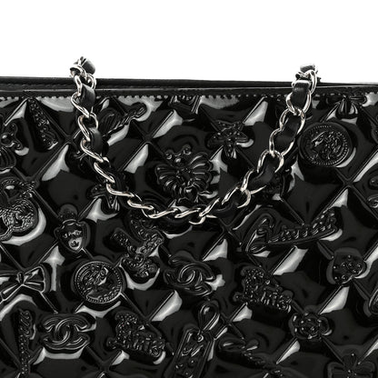 Chanel Patent Calfskin Lucky Symbols Pochette Black 8 of 10