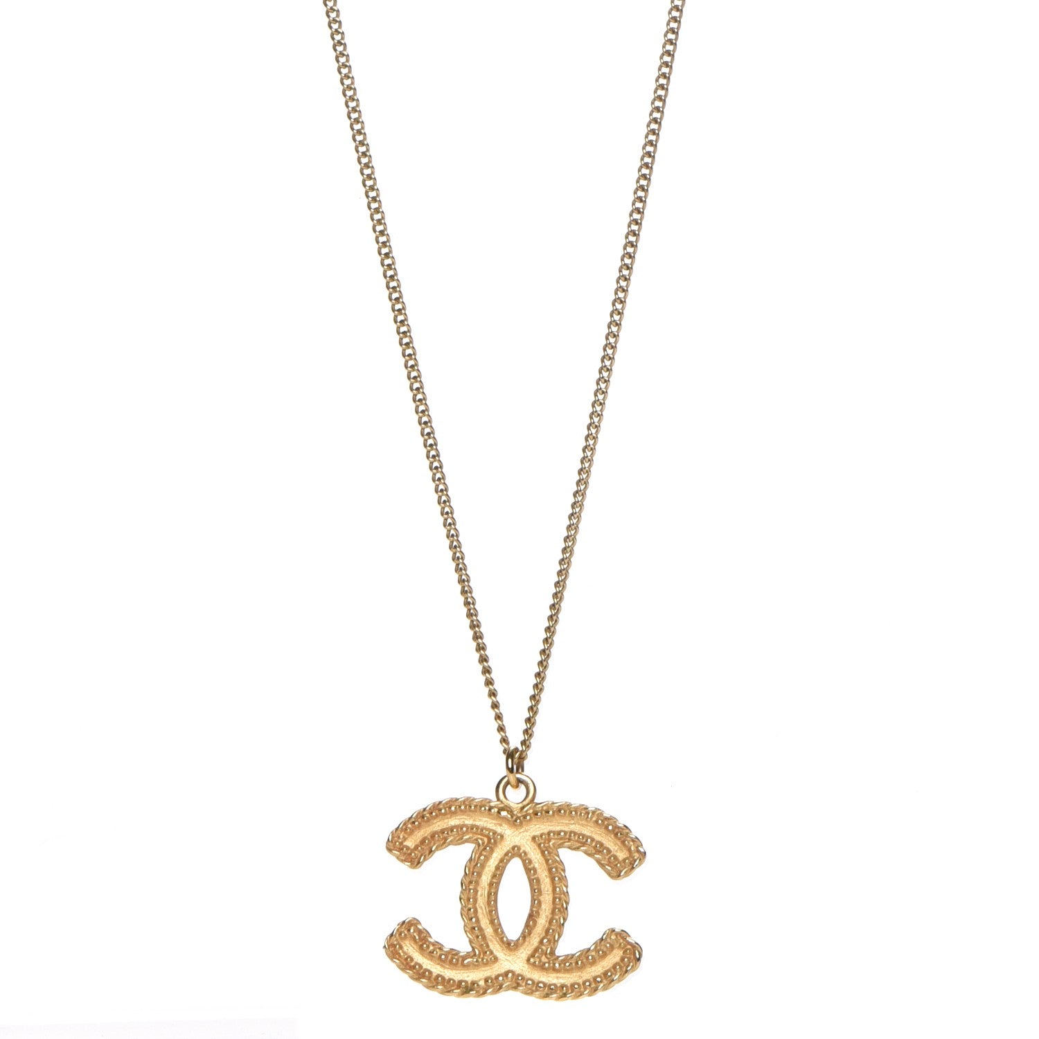 Chanel Enamel CC Necklace Gold 1 of 6