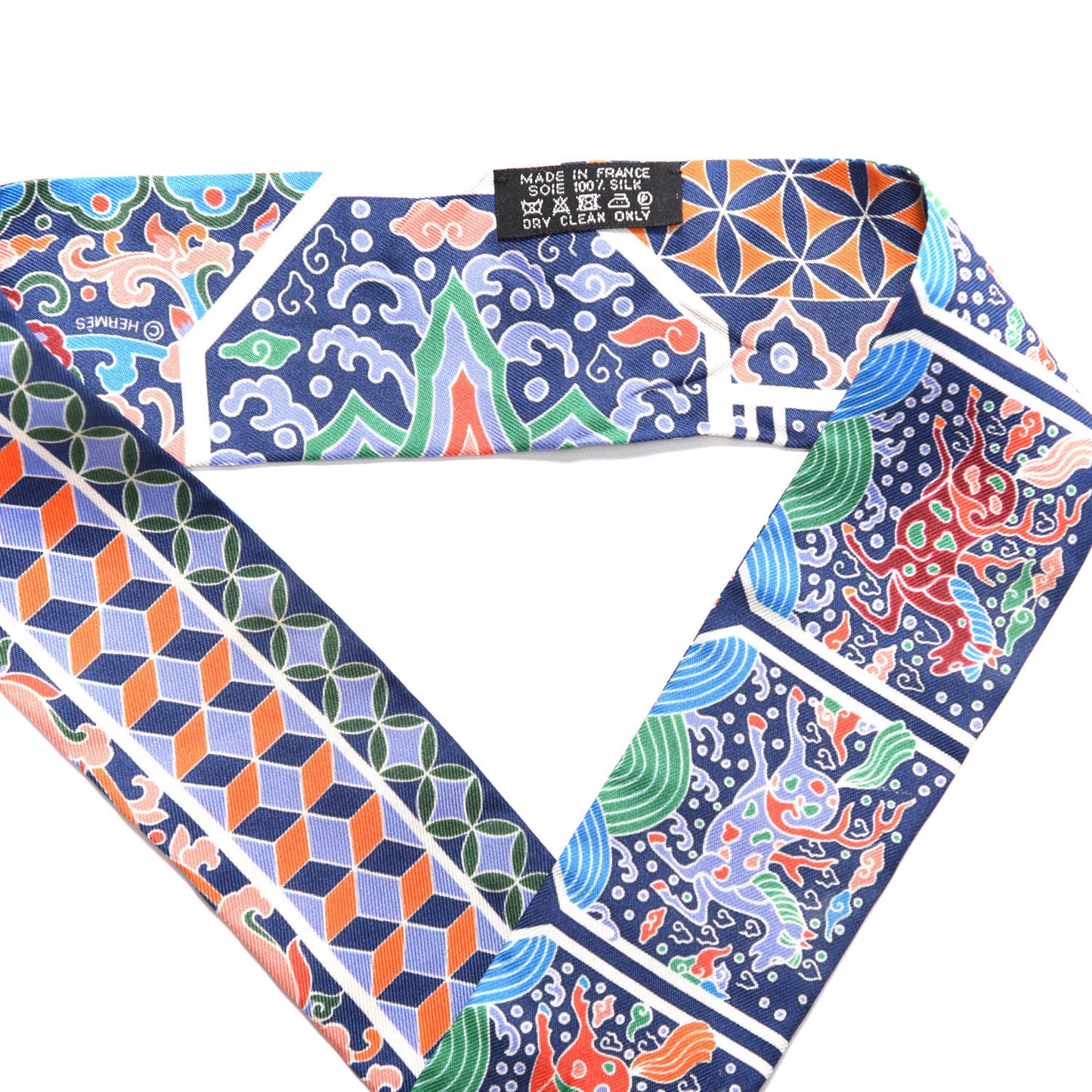 Silk Collections Imperiales Twilly Lavande Bleu Orange
