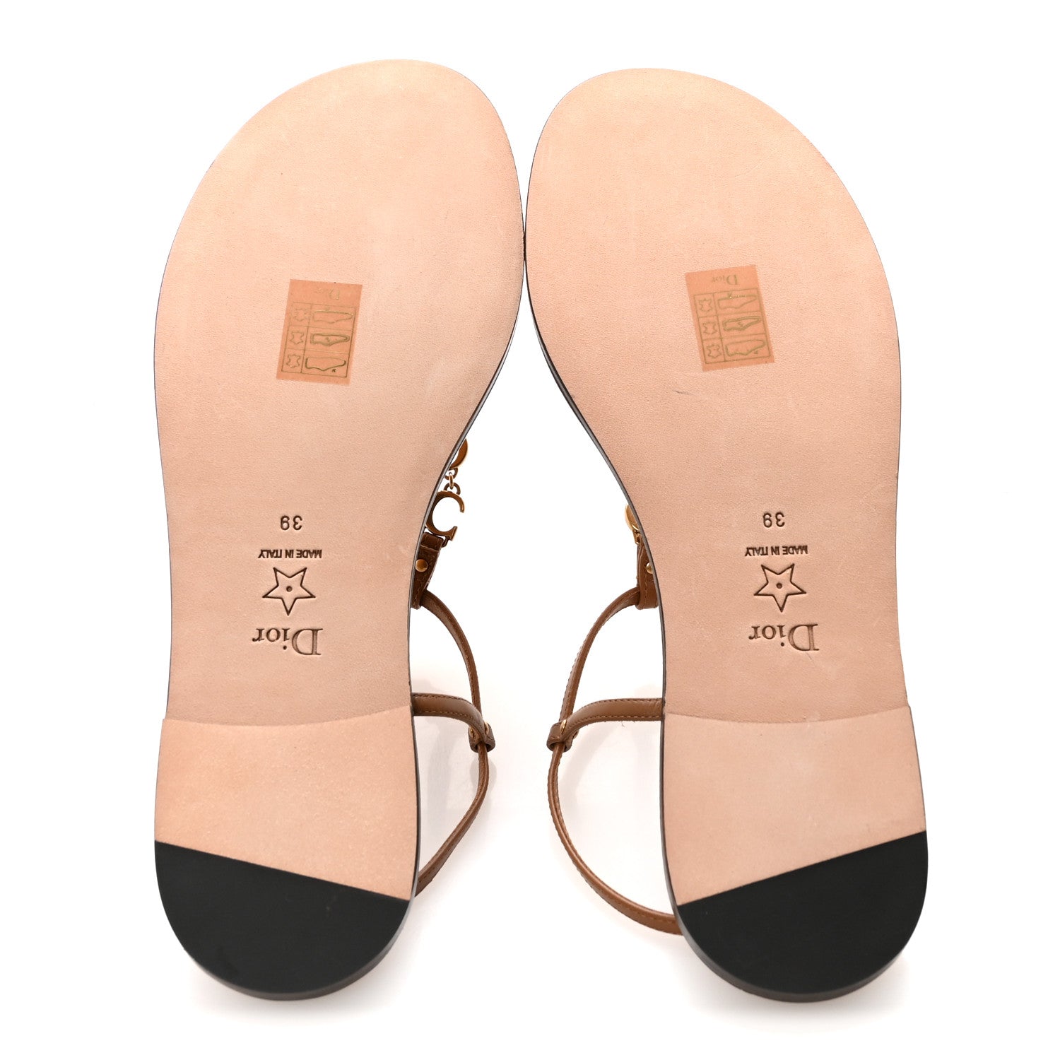 Christian Dior Calfskin C'est Dior Sandals 39 Cuir 6 of 9