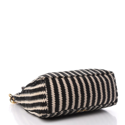 Miu Miu Nappa Intreccio Sacca Tote Cera Black 5 of 23