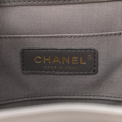 Chanel Lambskin Quilted Small Duma Drawstring Backpack Grey 5 of 10