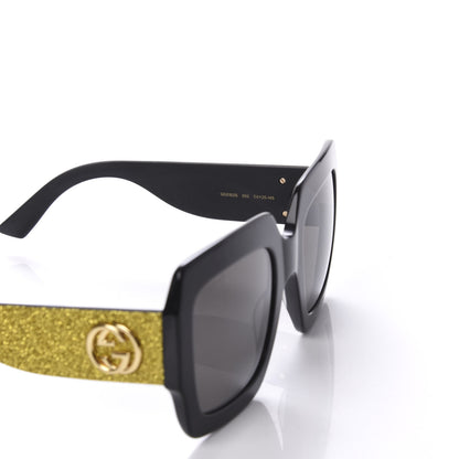Gucci Square Frame GG0102S Sunglasses Glitter Gold 6 of 8