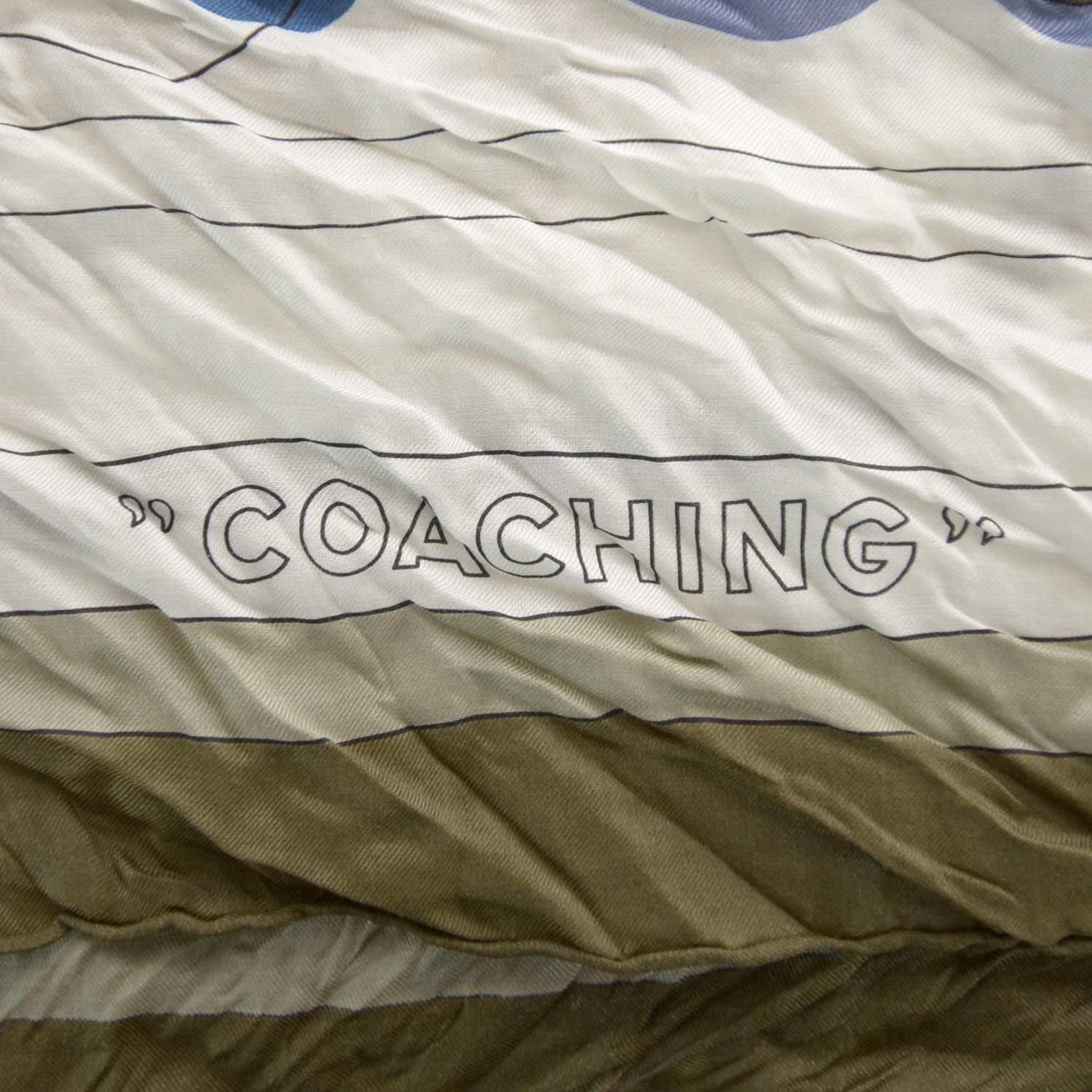 Hermes Cotton Silk Coaching Scarf Shawl 140 Blanc Cigare 5 of 10