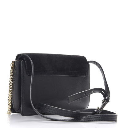 Chloe Suede Calfskin Small Faye Shoulder Bag Black 2 of 9