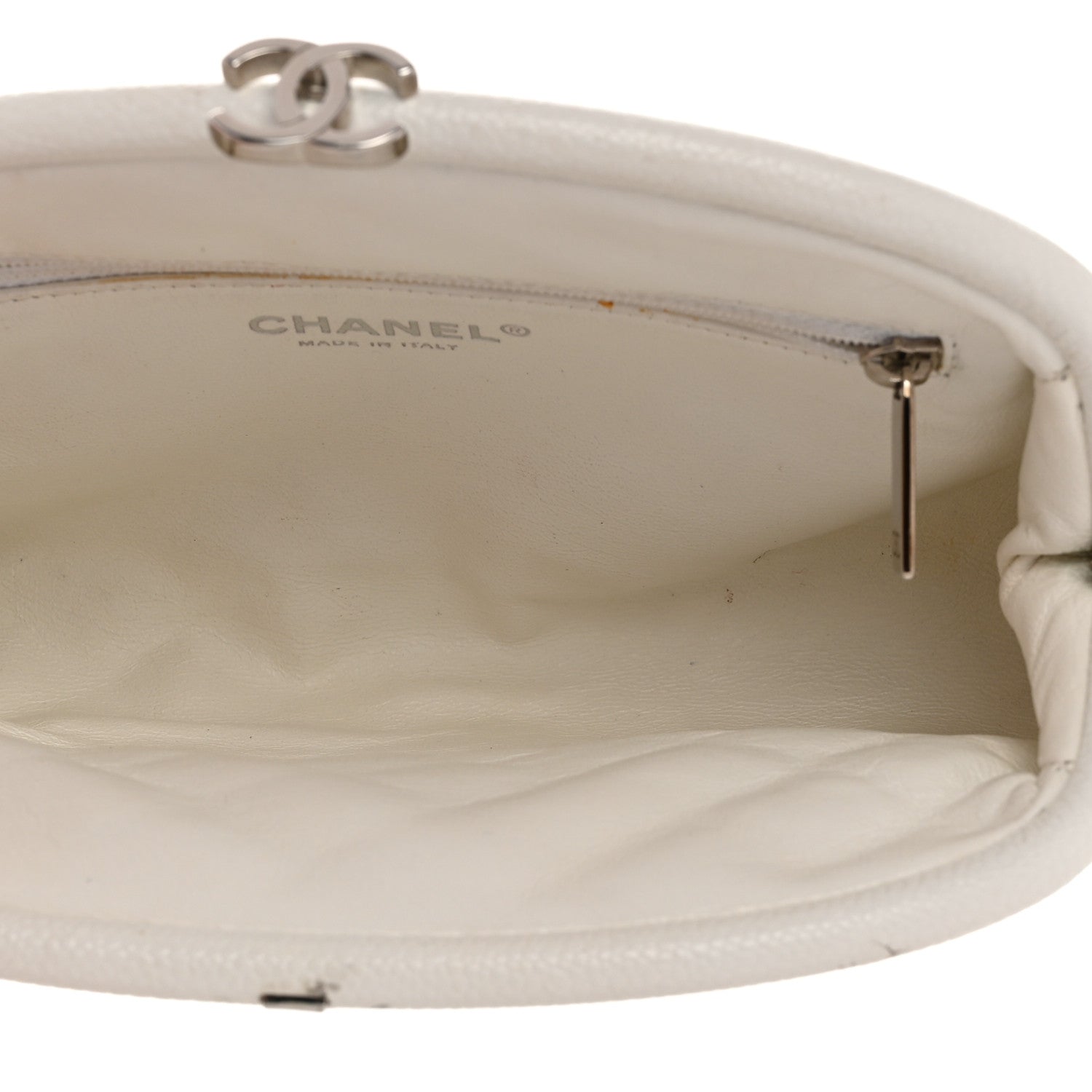 Chanel Caviar Quilted Timeless Clutch White 5 of 8