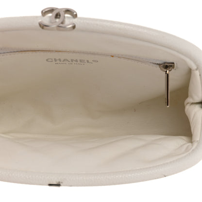 Chanel Caviar Quilted Timeless Clutch White 5 of 8