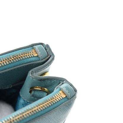 Prada Saffiano Lux Mini Galleria Double Zip Tote Anice 10 of 16