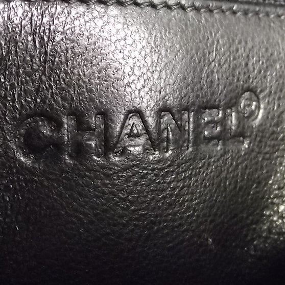 Chanel Suede Square Quilted Jumbo Flap Black 8 of 9