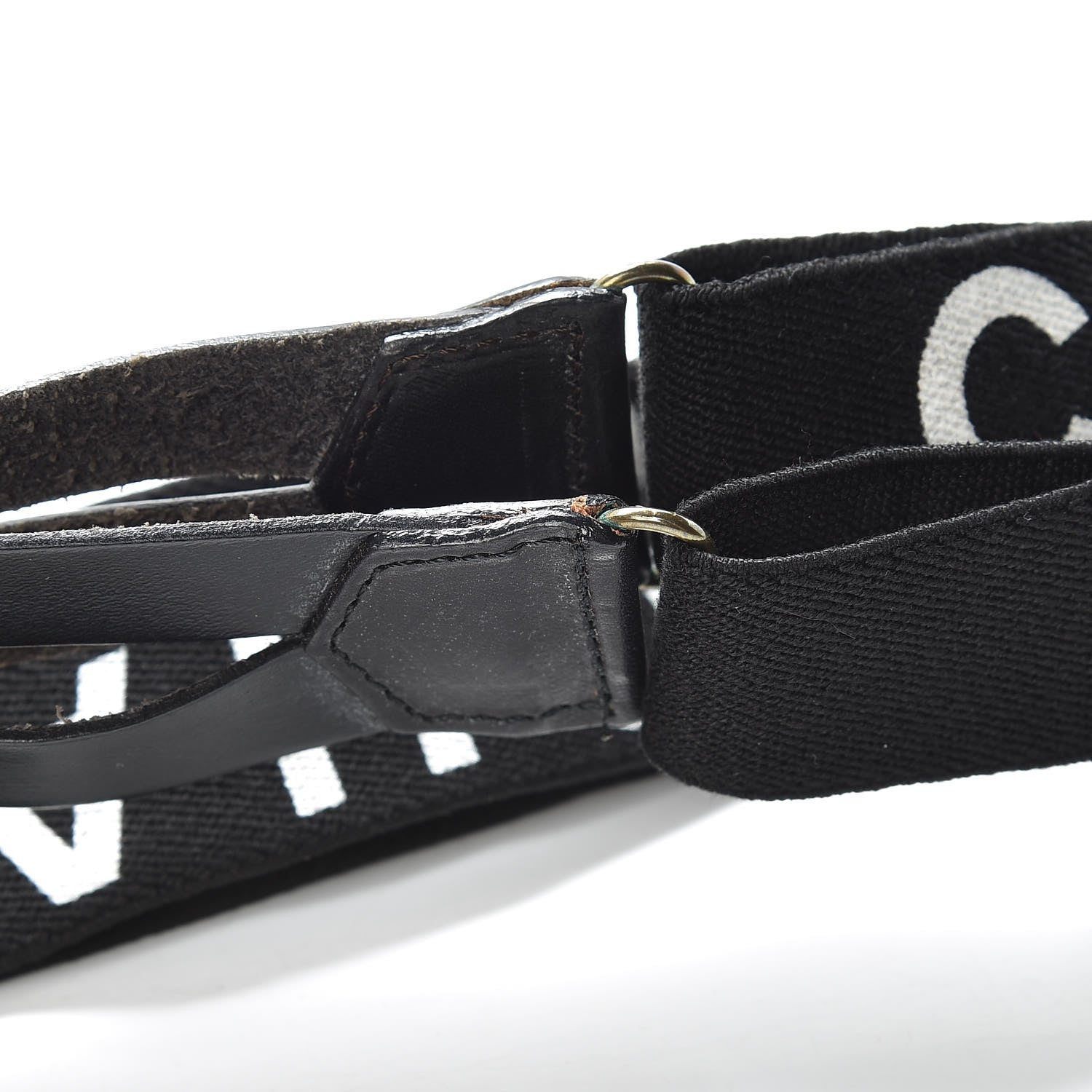Chanel Logo Suspenders Black White 6 of 8