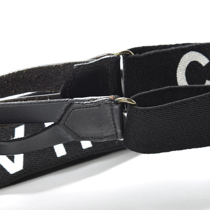 Chanel Logo Suspenders Black White 6 of 8