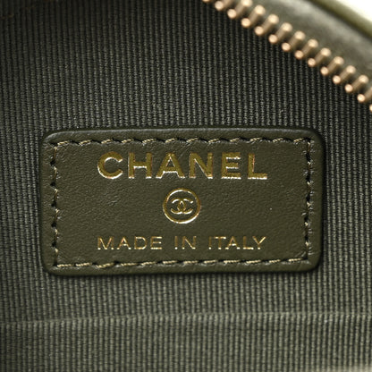 Chanel Lambskin Quilted Chanel 19 Round Clutch With Chain Khaki 6 of 11