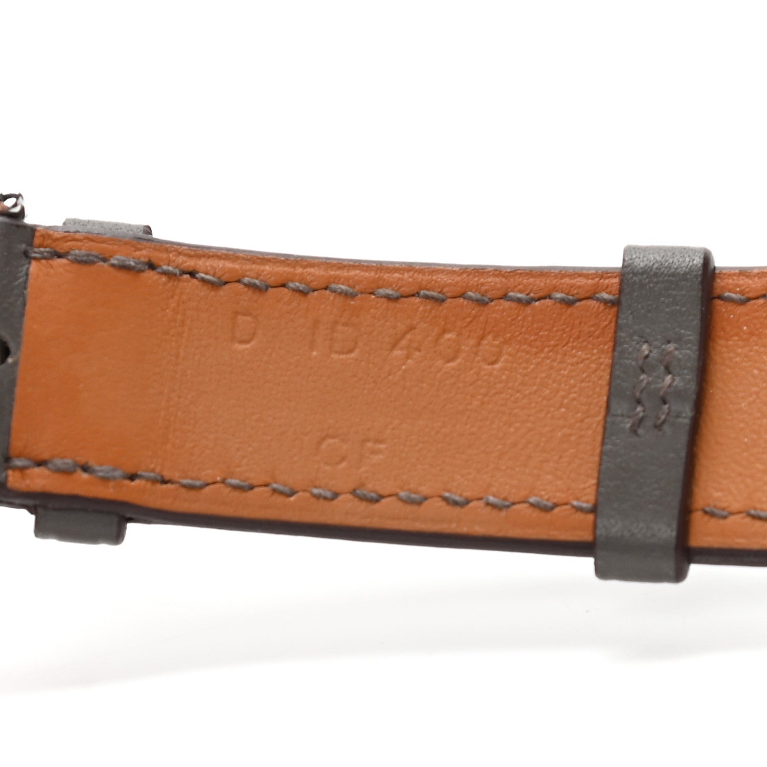 Hermes Swift 40mm Apple Double Tour Watch Strap Béton Étain 3 of 7