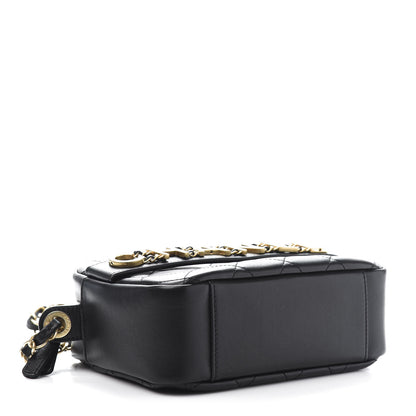 Chanel Calfskin Quilted Enchained Camera Case Bag Black 4 of 11