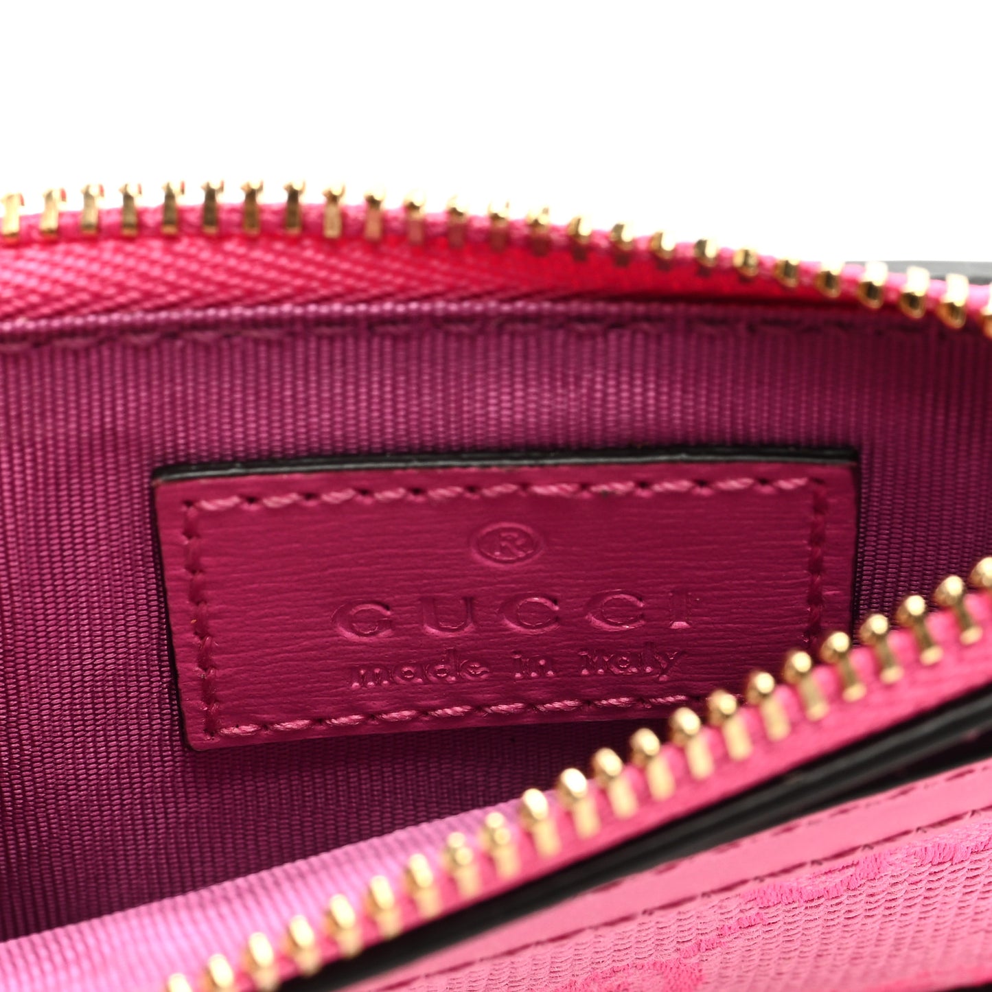 GG Monogram Scratch Lux Calfskin Luce Card Holder Wallet Blossom Rose Dark Blossom