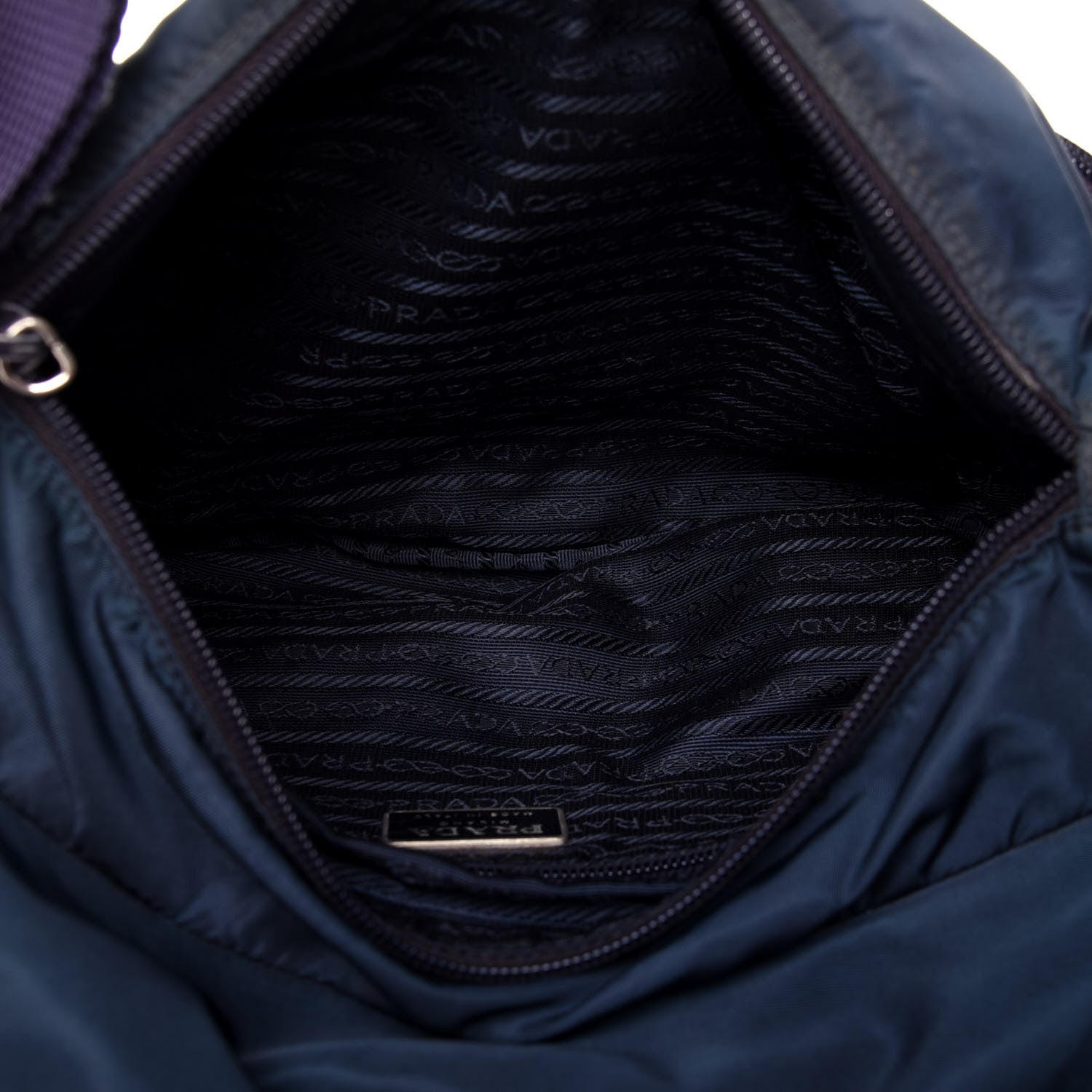 Prada Nylon Vela Messenger Bag Blue 6 of 18