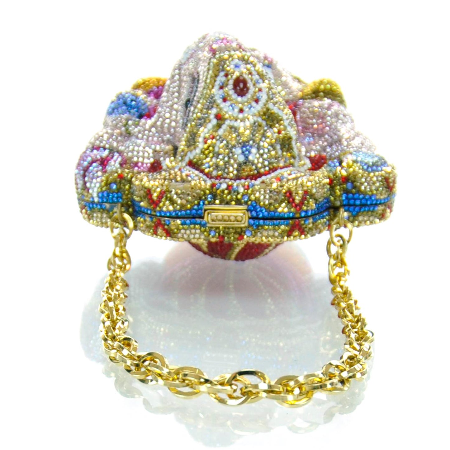 Austrian Crystal Ganesh Elephant Minaudiere Clutch