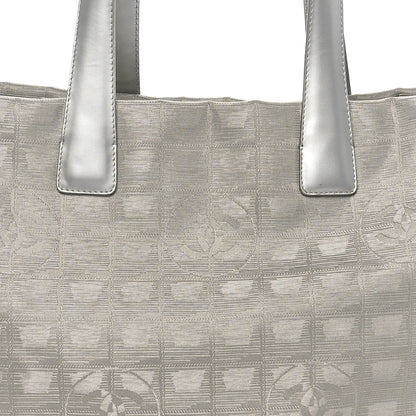 Chanel Metallic Nylon Travel Tote Silver 8 of 11