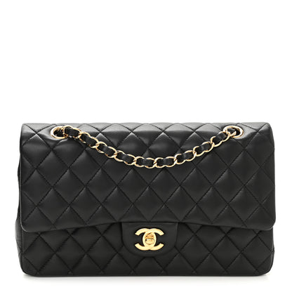 Chanel Lambskin Quilted Medium Double Flap Black 1 of 10