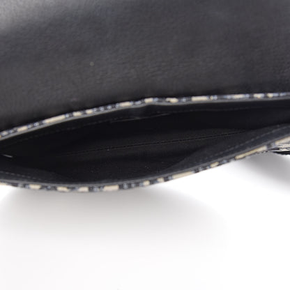 Christian Dior Oblique Saddle Messenger Pouch Beige Black 5 of 13