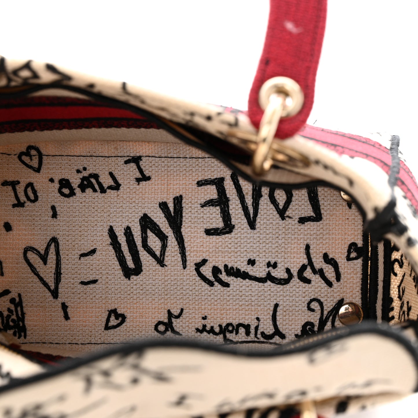 Canvas Medium DiorAmour Graffiti Lady D-Lite Latte