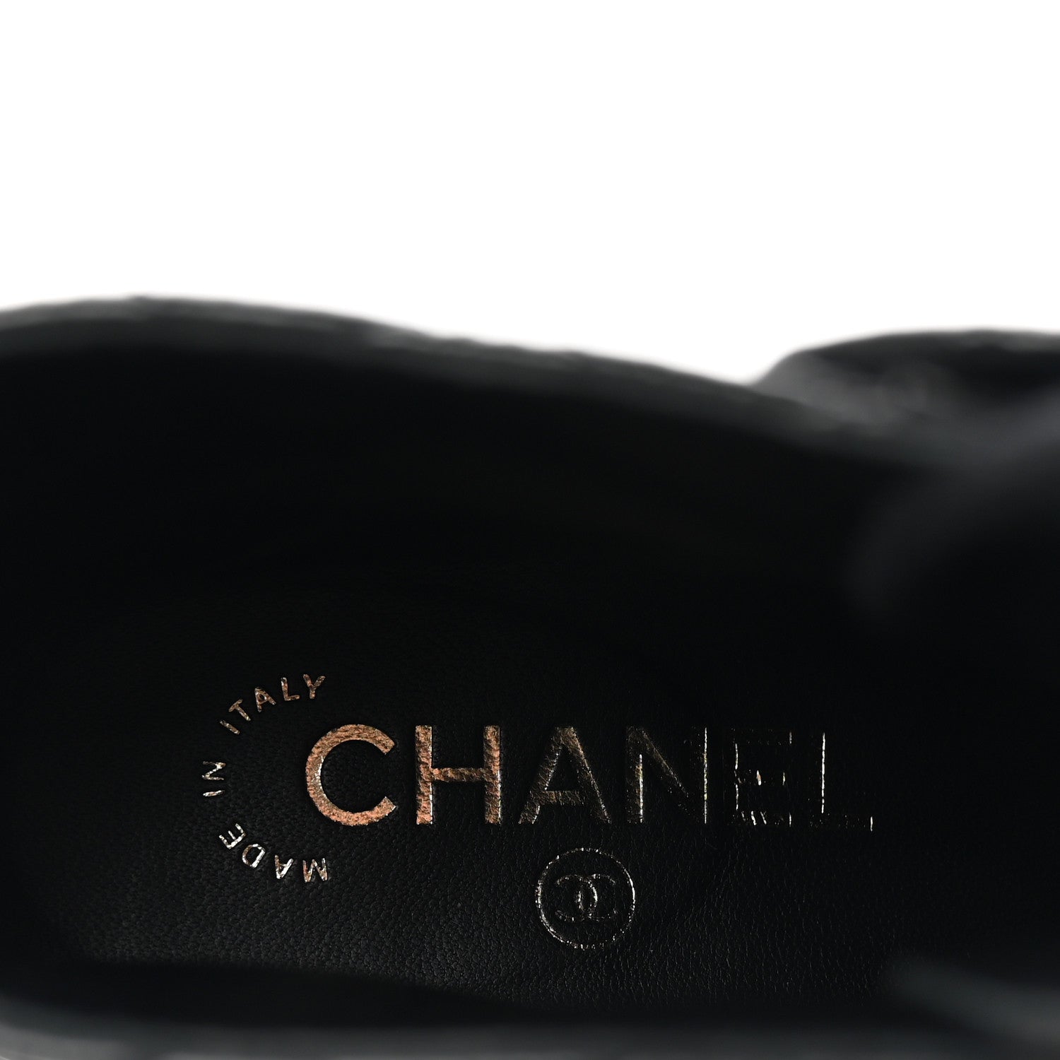 Chanel Shiny Goatskin Calfskin Quilted Lace Up Combat Boots 36.5 Black 8 of 10