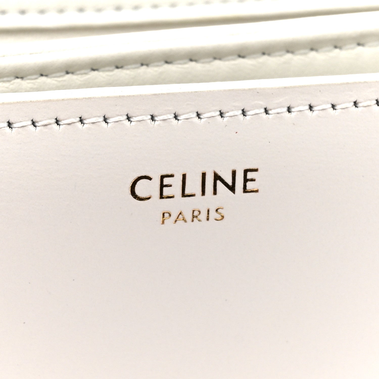 Celine Shiny Calfskin Medium Triomphe White 7 of 18