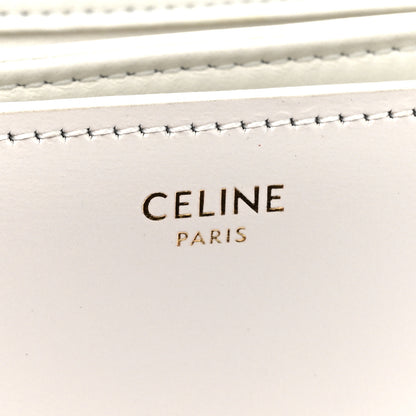 Celine Shiny Calfskin Medium Triomphe White 7 of 18