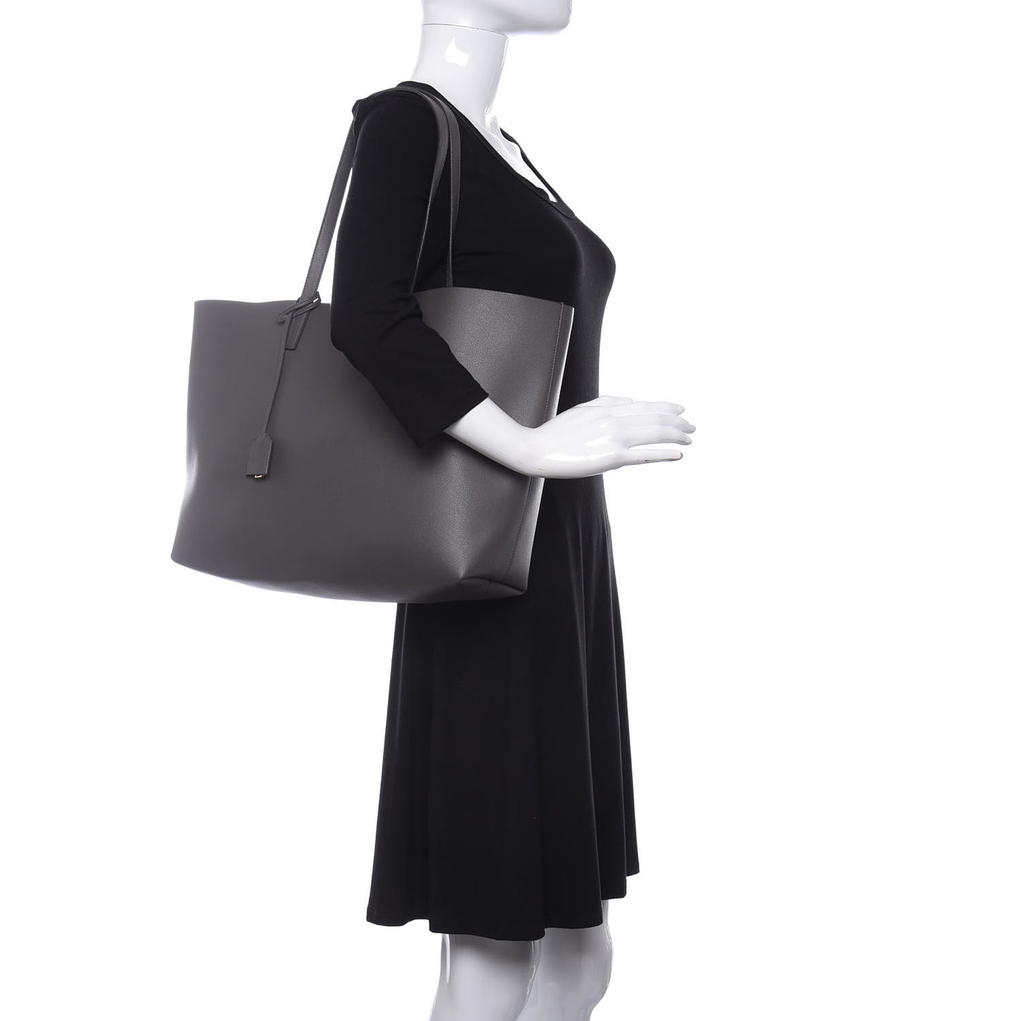 Calfskin Large Shopping Tote Earth