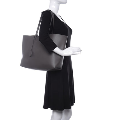Saint Laurent Calfskin Large Shopping Tote Earth 2 of 9