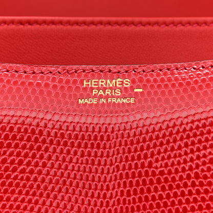 Hermes Lizard Constance 24 Rouge Exotique 6 of 13