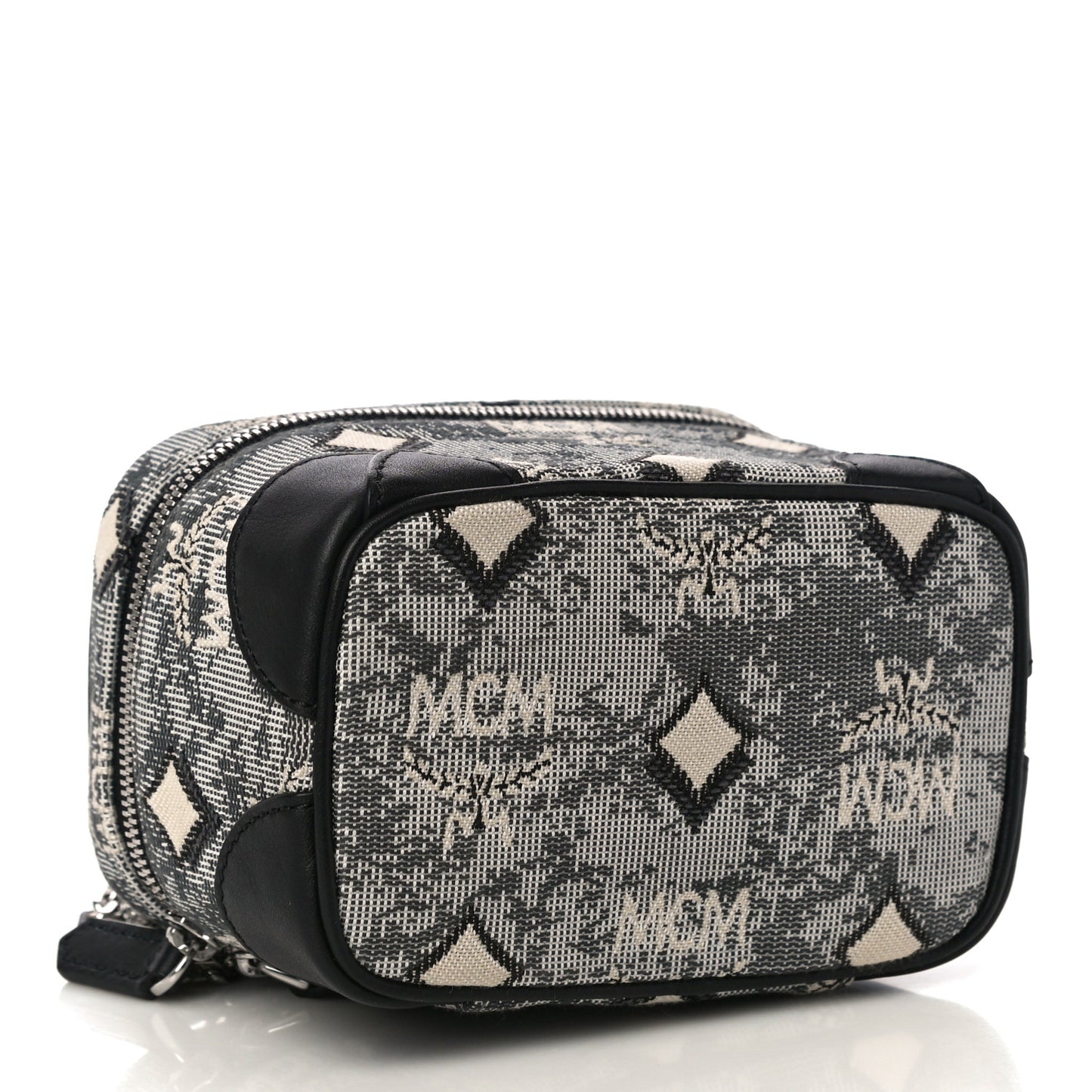 Vintage Jacquard Monogram Rockstar Vanity Case Grey