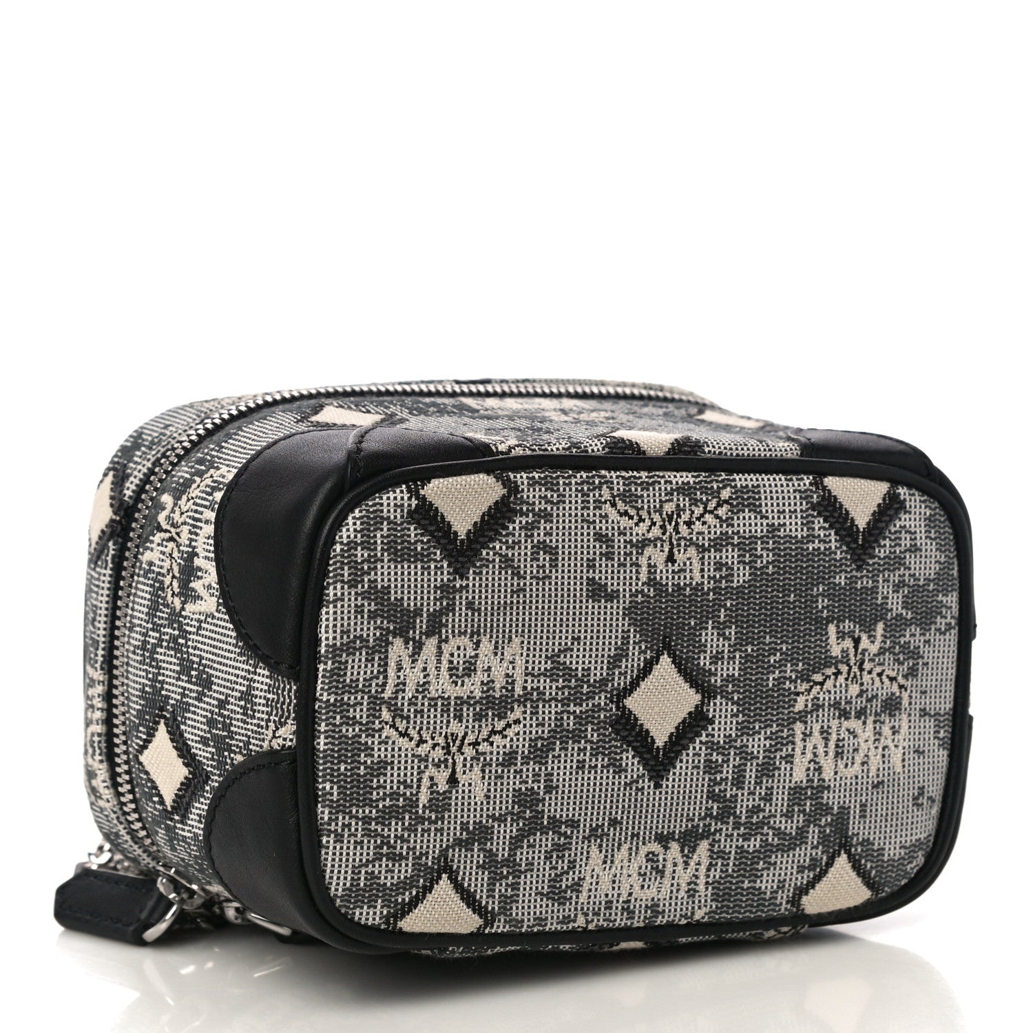 MCM Vintage Jacquard Monogram Rockstar Vanity Case Grey 4 of 8