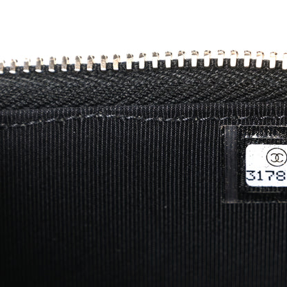 Chanel Lambskin Crochet Quilted Mini Vanity Case With Chain Black 7 of 10
