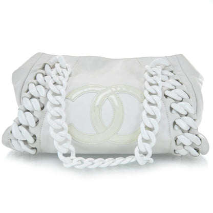 Chanel Leather Modern Chain Tote White 1 of 8