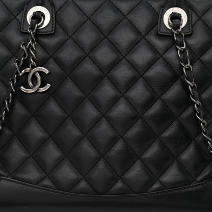 Chanel Calfskin Quilted Small Easy Shopping Tote Black 8 of 12