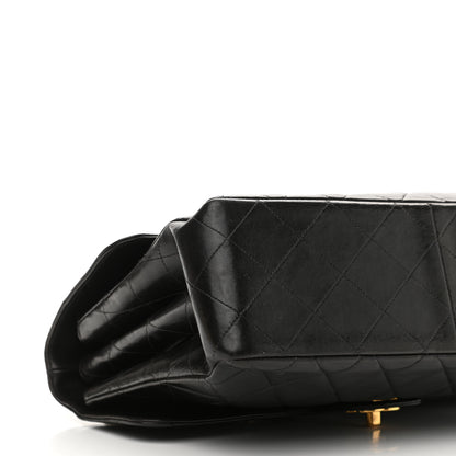 Chanel Lambskin Quilted Jumbo Double Sided Flap Black 10 of 12