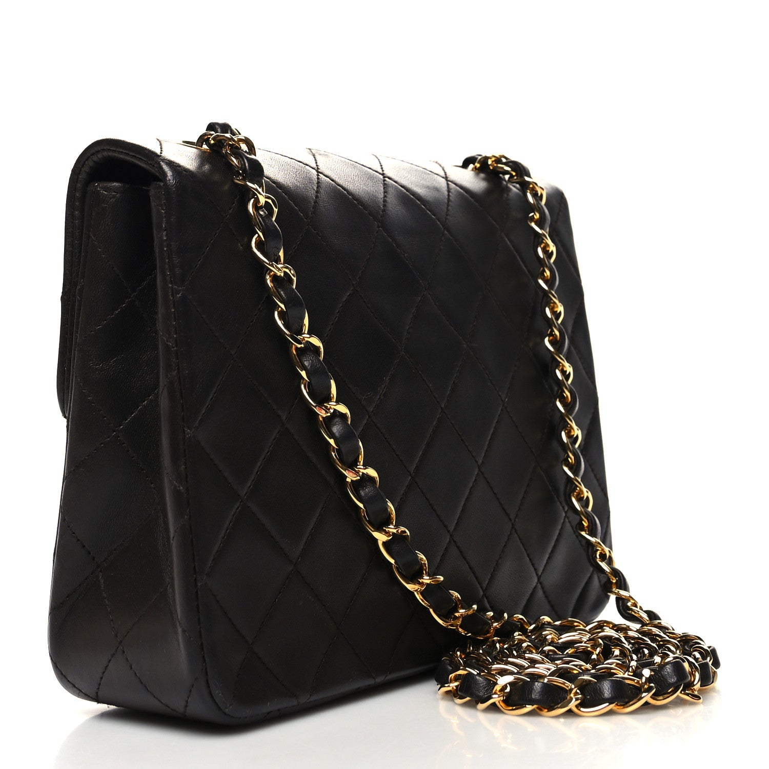 Chanel Lambskin Quilted Small Single Flap Brown 3 of 13