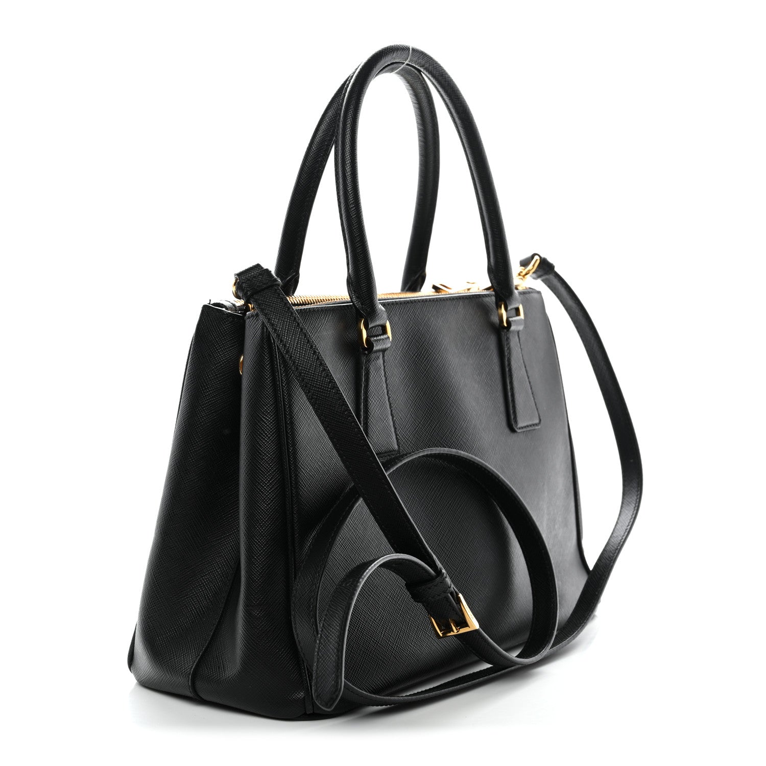Prada Saffiano Small Galleria Double Zip Tote Black 3 of 10