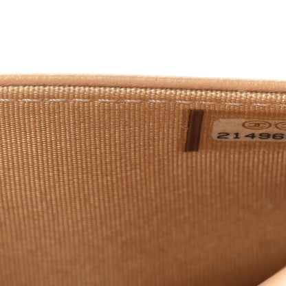 Chanel Metallic Galuchat Stingray Lambskin Boy Wallet On Chain WOC Gold 14 of 15