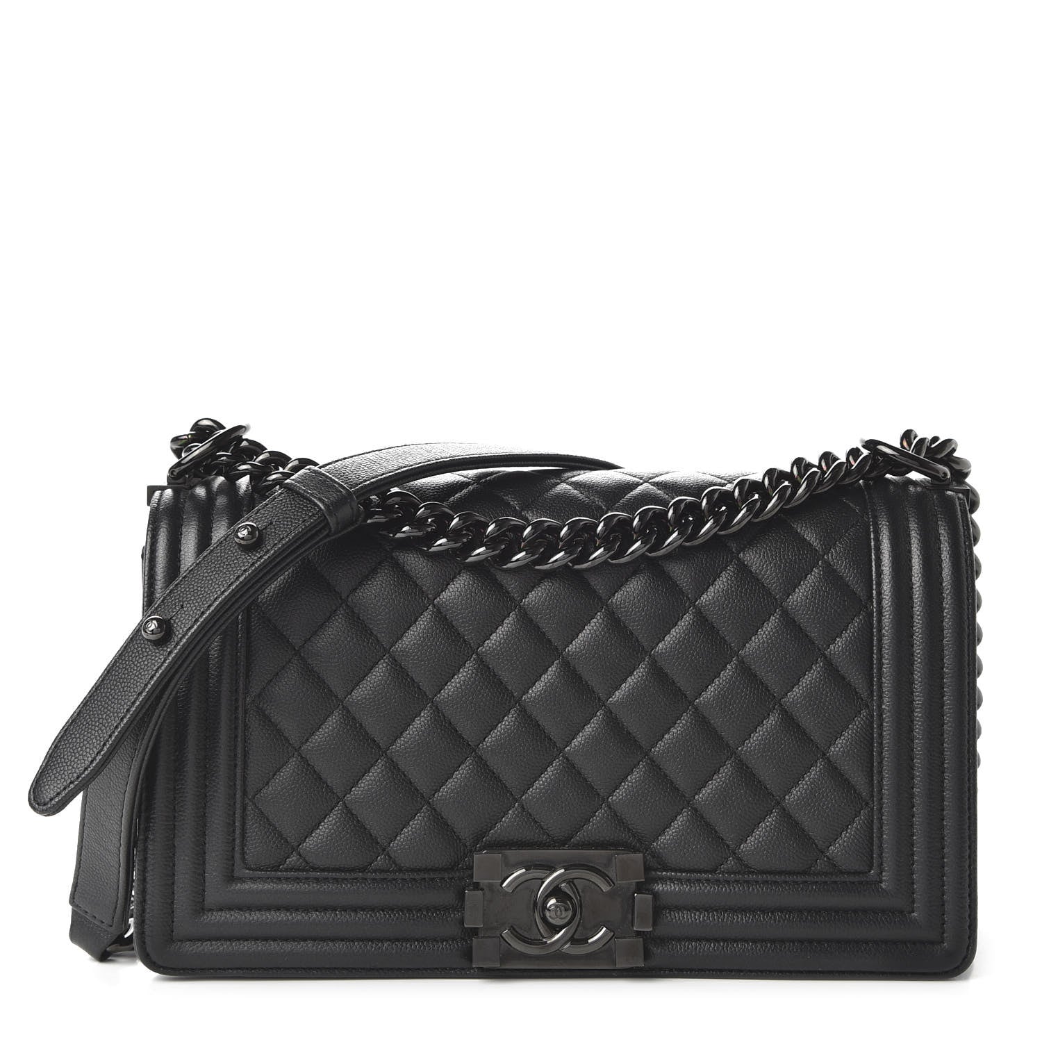 Chanel Caviar Quilted Medium Boy Flap So Black 1 of 10