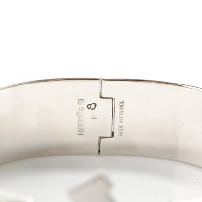 Hermes Enamel Clic Clac H Wide Bracelet GM Chartreuse 5 of 5