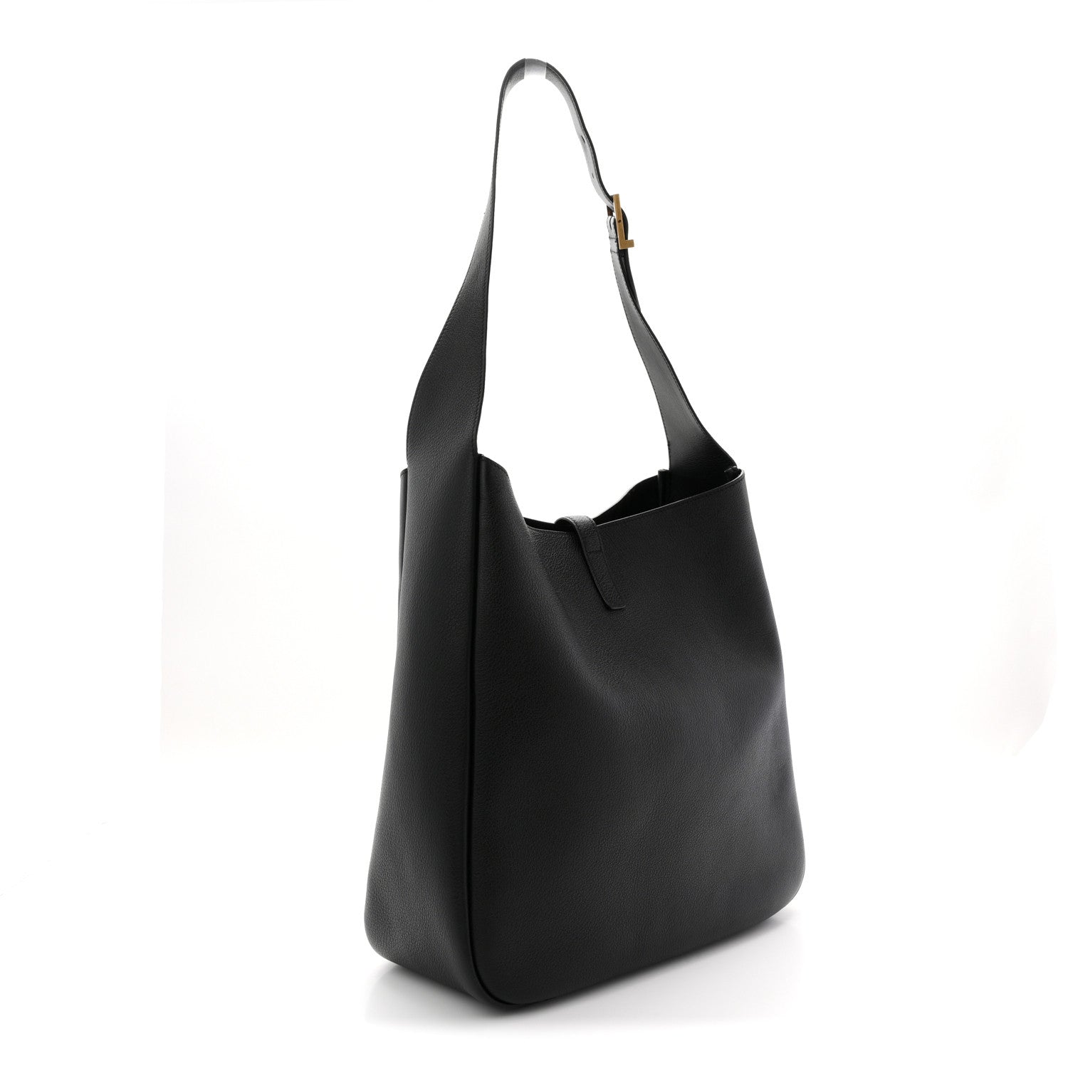 Saint Laurent Smooth Calfskin Large Le 5 A 7 Soft Hobo Black 3 of 11
