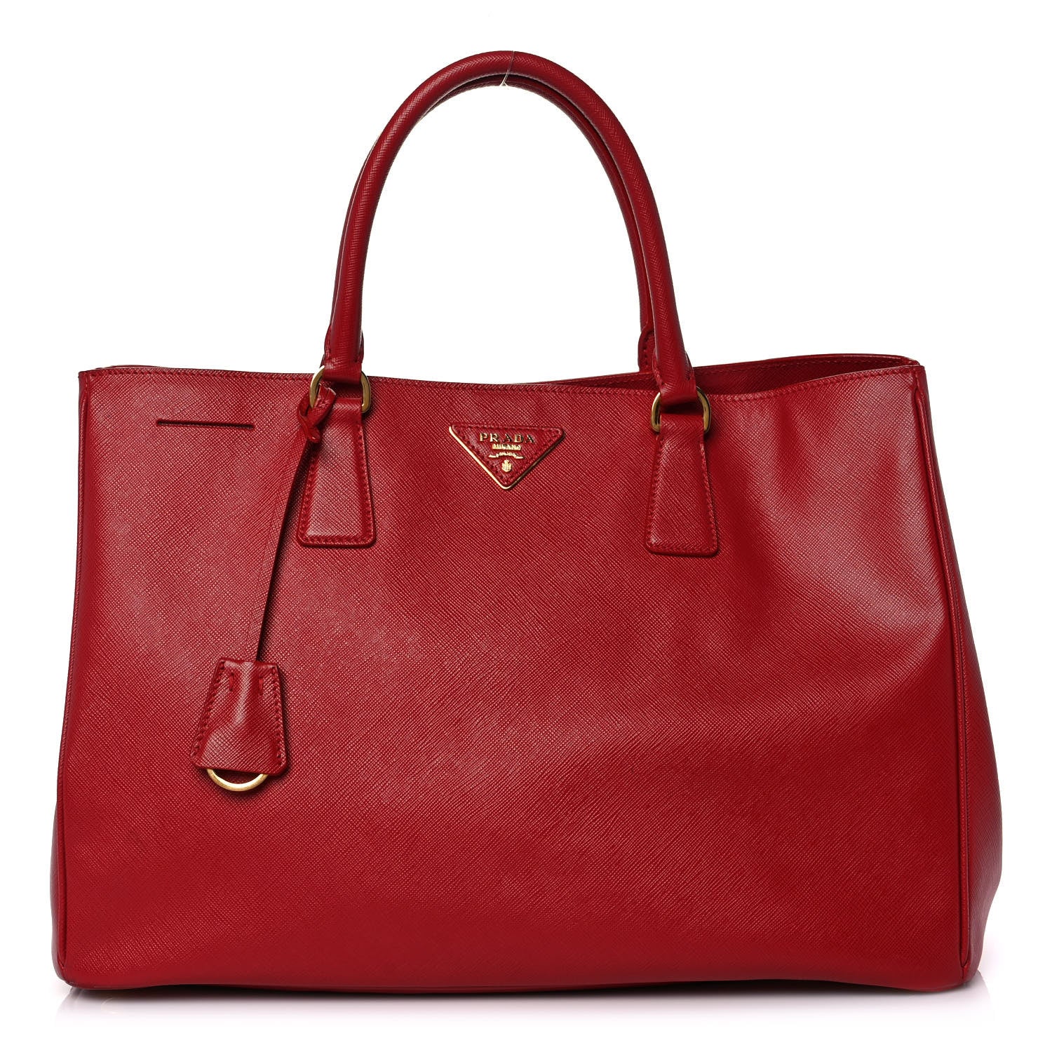 Prada Saffiano Lux Large Tote Fuoco 1 of 9