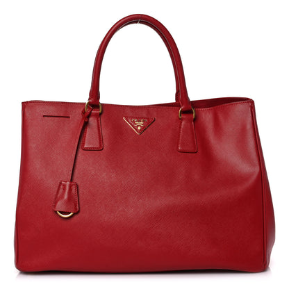 Prada Saffiano Lux Large Tote Fuoco 1 of 9