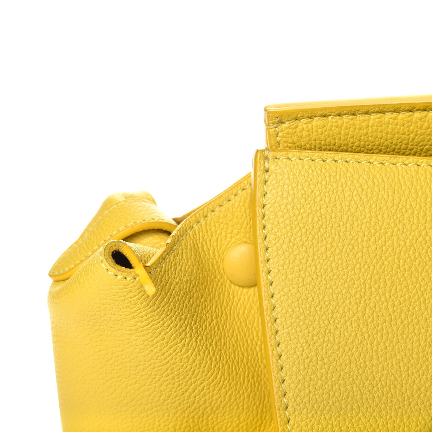 Crisped Calfskin Small Tie Knot Tote Sun Yellow