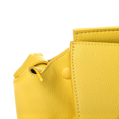 Celine Crisped Calfskin Small Tie Knot Tote Sun Yellow 9 of 9
