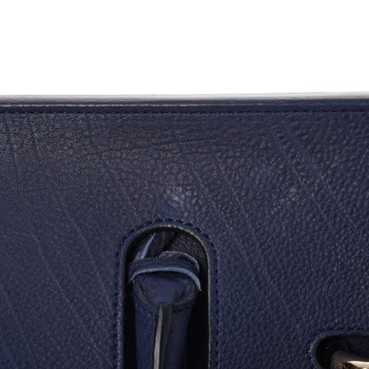 Balenciaga Grained Calfskin M Tube Round Tote Bleu Nautique 9 of 9